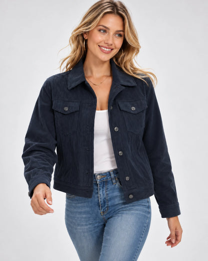 Cendrine Jackets — Navy | SKU: RB-684436-navy-XS,RB-684436-navy-S,RB-684436-navy-M,RB-684436-navy-L,RB-684436-navy-XL,RB-684436-navy-2XL