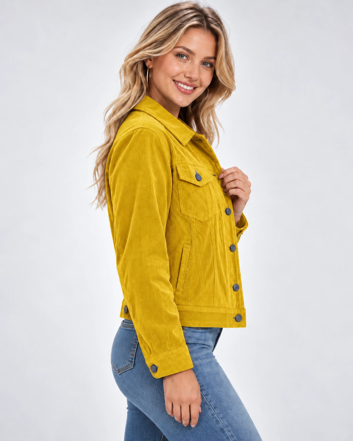 Cendrine Jackets — Yellow | SKU: RB-684436-yellow-XS,RB-684436-yellow-S,RB-684436-yellow-M,RB-684436-yellow-L,RB-684436-yellow-XL,RB-684436-yellow-2XL
