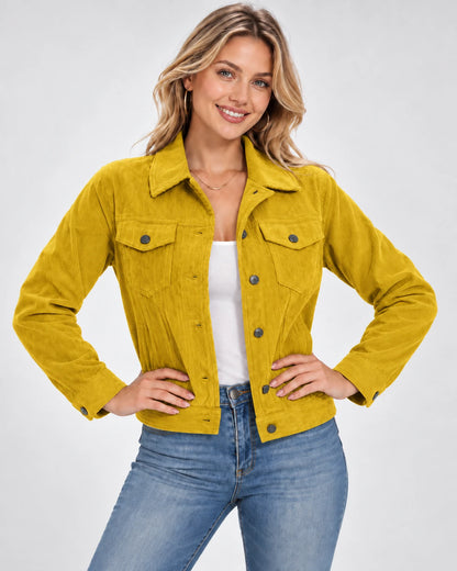 Cendrine Jackets — Yellow | SKU: RB-684436-yellow-XS,RB-684436-yellow-S,RB-684436-yellow-M,RB-684436-yellow-L,RB-684436-yellow-XL,RB-684436-yellow-2XL