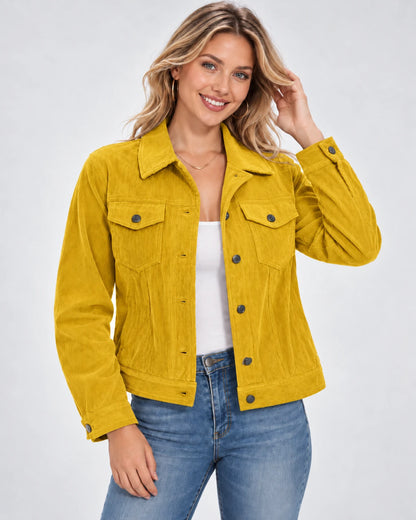 Cendrine Jackets — Yellow | SKU: RB-684436-yellow-XS,RB-684436-yellow-S,RB-684436-yellow-M,RB-684436-yellow-L,RB-684436-yellow-XL,RB-684436-yellow-2XL