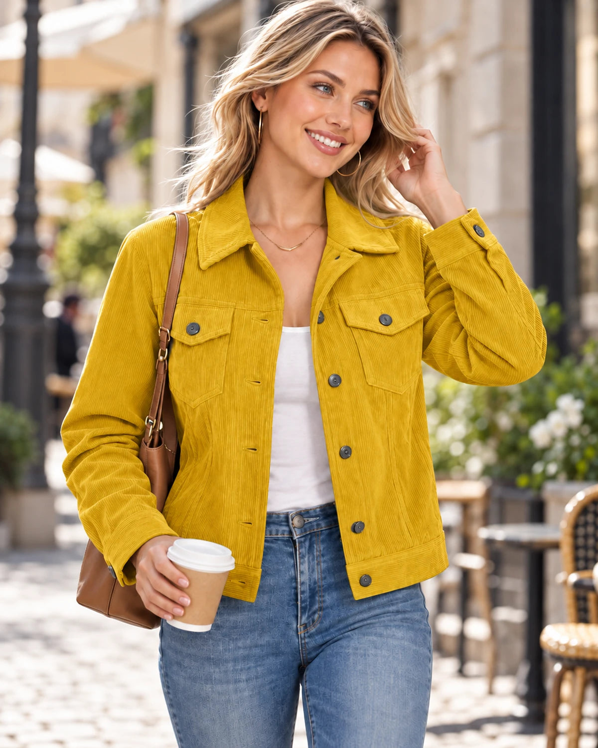 Cendrine Jackets — Yellow | SKU: RB-684436-yellow-XS,RB-684436-yellow-S,RB-684436-yellow-M,RB-684436-yellow-L,RB-684436-yellow-XL,RB-684436-yellow-2XL