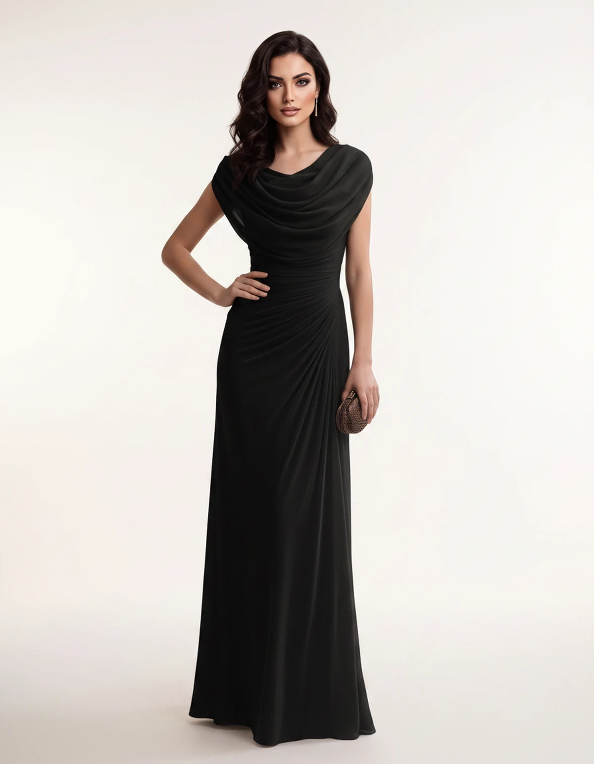 Cerelia Maxi Dresses — Black | SKU: RB-185c20-black-XS,RB-185c20-black-S,RB-185c20-black-M,RB-185c20-black-L,RB-185c20-black-XL,RB-185c20-black-2XL