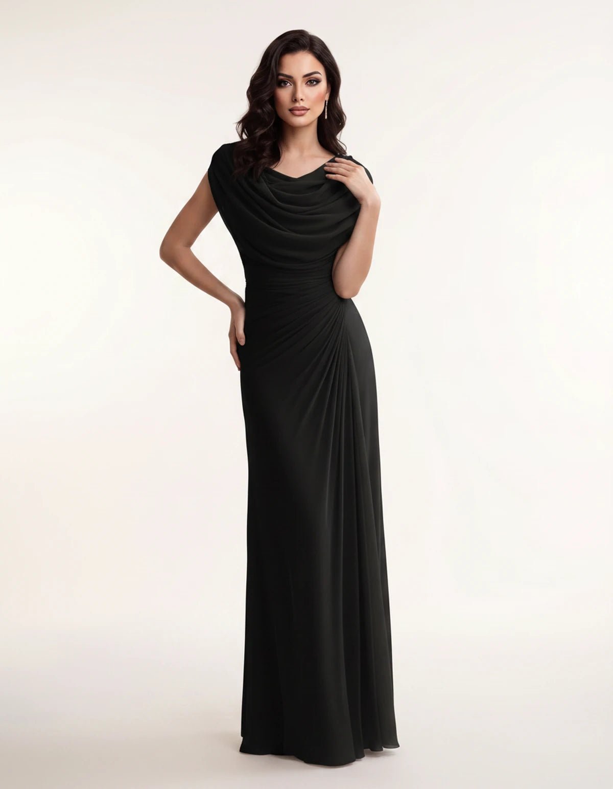 Cerelia Maxi Dresses — Black | SKU: RB-185c20-black-XS,RB-185c20-black-S,RB-185c20-black-M,RB-185c20-black-L,RB-185c20-black-XL,RB-185c20-black-2XL