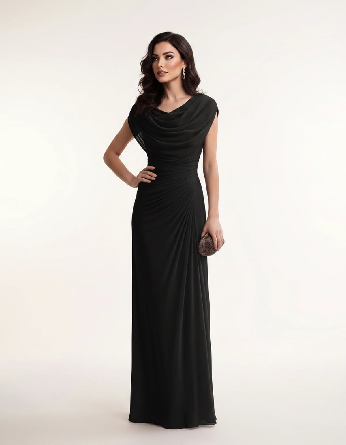 Cerelia Maxi Dresses — Black | SKU: RB-185c20-black-XS,RB-185c20-black-S,RB-185c20-black-M,RB-185c20-black-L,RB-185c20-black-XL,RB-185c20-black-2XL