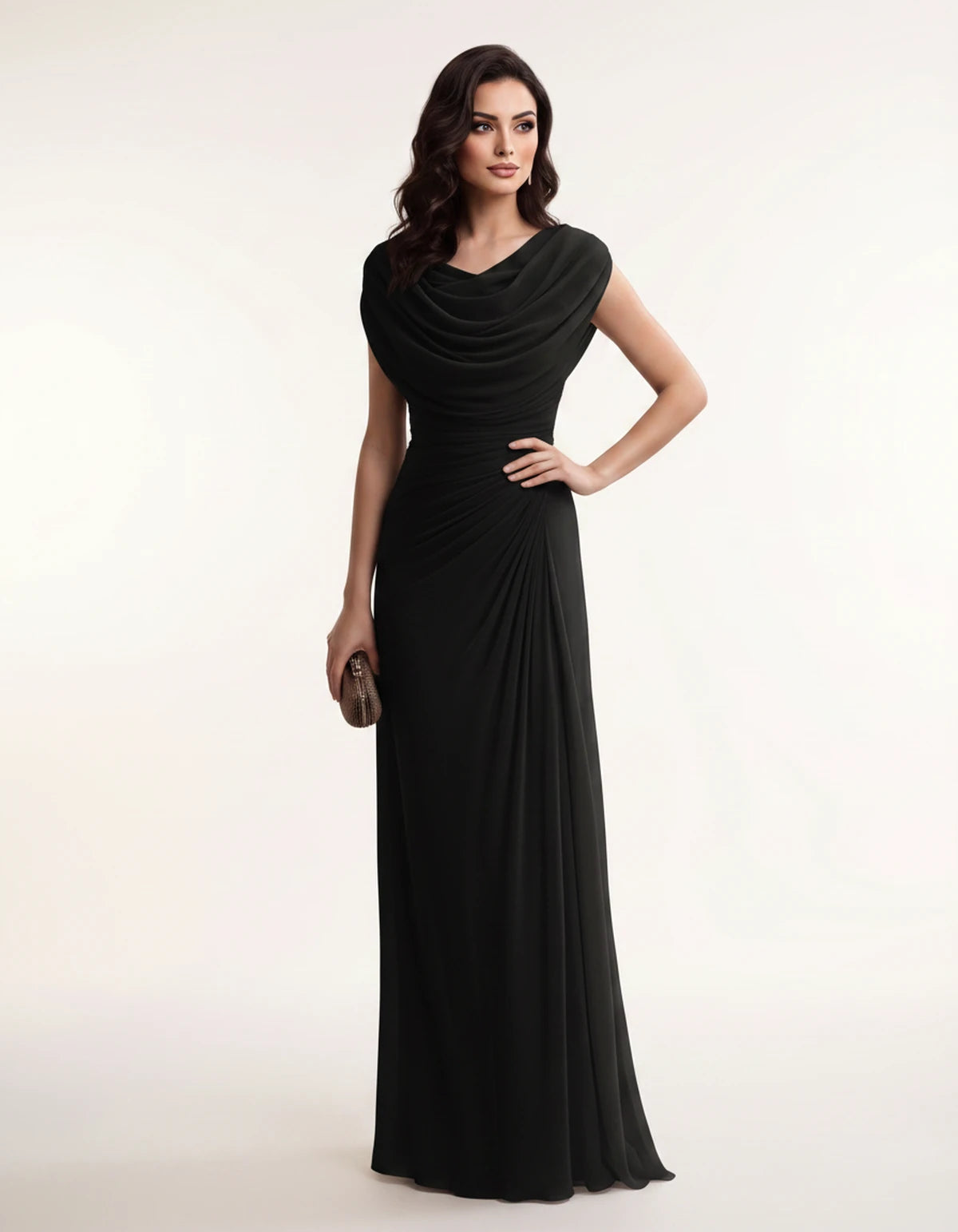 Cerelia Maxi Dresses — Black | SKU: RB-185c20-black-XS,RB-185c20-black-S,RB-185c20-black-M,RB-185c20-black-L,RB-185c20-black-XL,RB-185c20-black-2XL