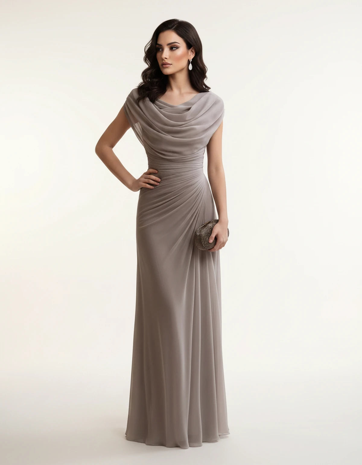 Cerelia Maxi Dresses — Khaki | SKU: RB-185c20-khaki-XS,RB-185c20-khaki-S,RB-185c20-khaki-M,RB-185c20-khaki-L,RB-185c20-khaki-XL,RB-185c20-khaki-2XL