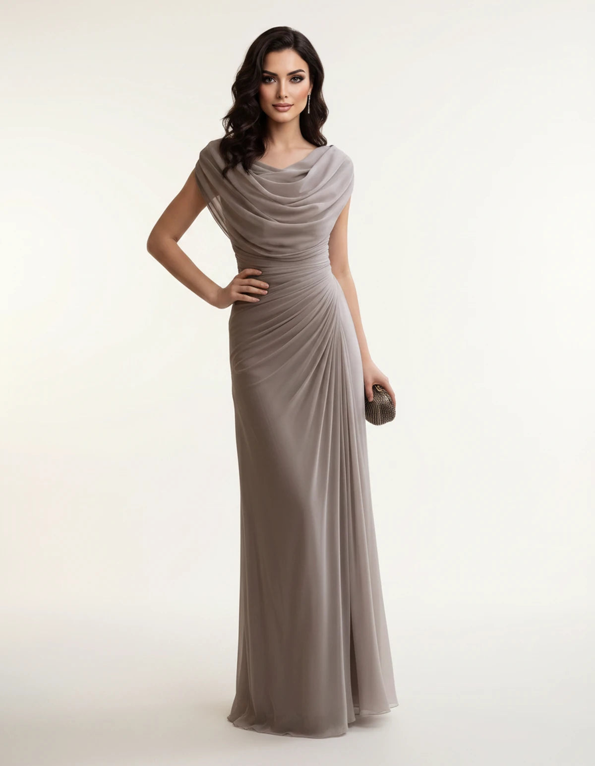 Cerelia Maxi Dresses — Khaki | SKU: RB-185c20-khaki-XS,RB-185c20-khaki-S,RB-185c20-khaki-M,RB-185c20-khaki-L,RB-185c20-khaki-XL,RB-185c20-khaki-2XL