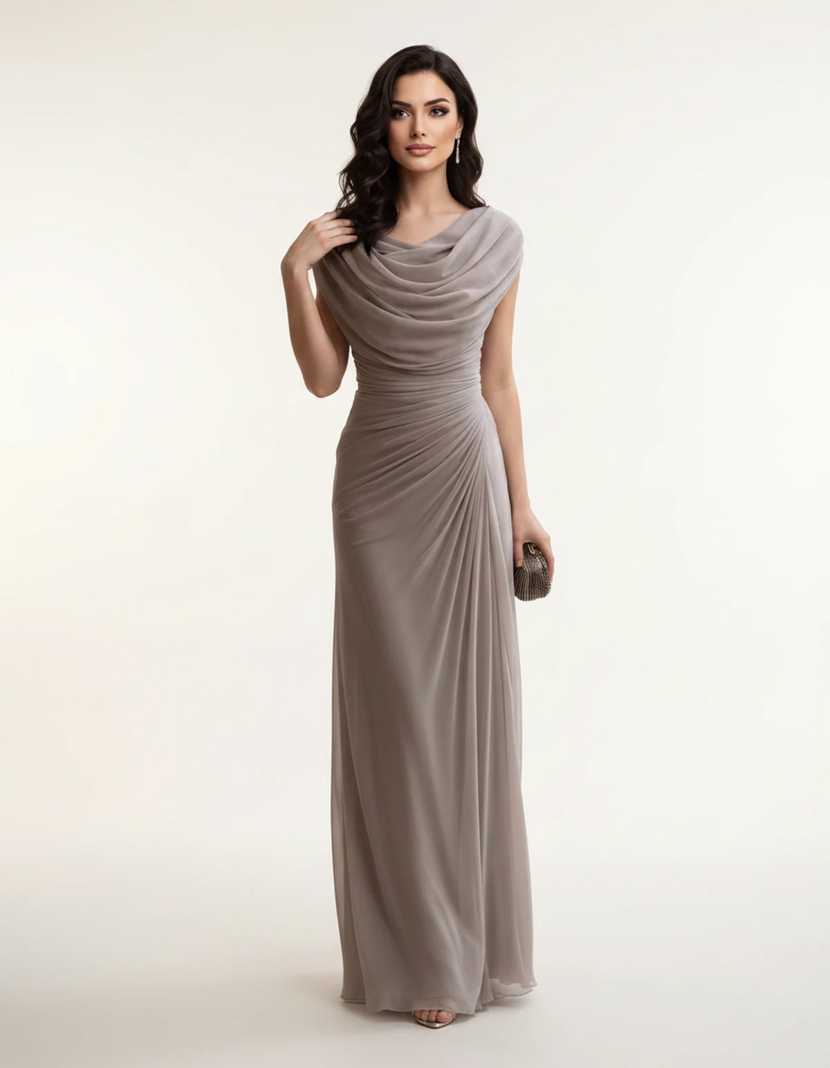 Cerelia Maxi Dresses — Khaki | SKU: RB-185c20-khaki-XS,RB-185c20-khaki-S,RB-185c20-khaki-M,RB-185c20-khaki-L,RB-185c20-khaki-XL,RB-185c20-khaki-2XL