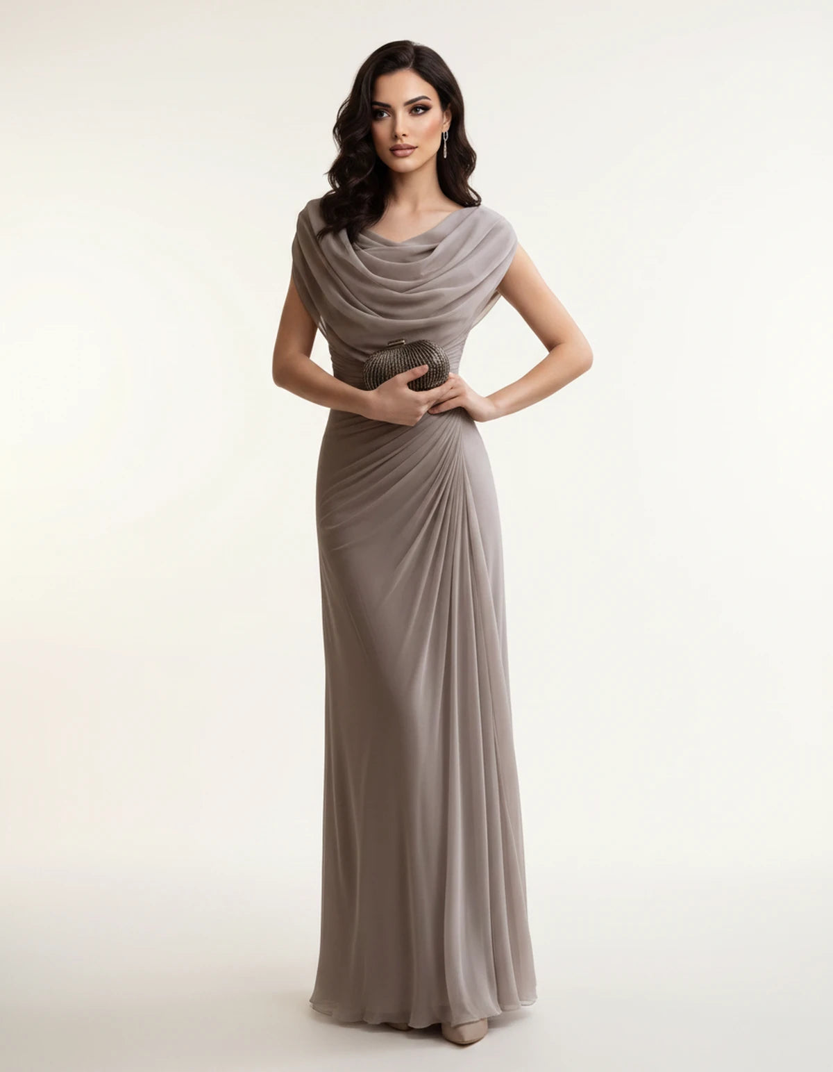 Cerelia Maxi Dresses — Khaki | SKU: RB-185c20-khaki-XS,RB-185c20-khaki-S,RB-185c20-khaki-M,RB-185c20-khaki-L,RB-185c20-khaki-XL,RB-185c20-khaki-2XL