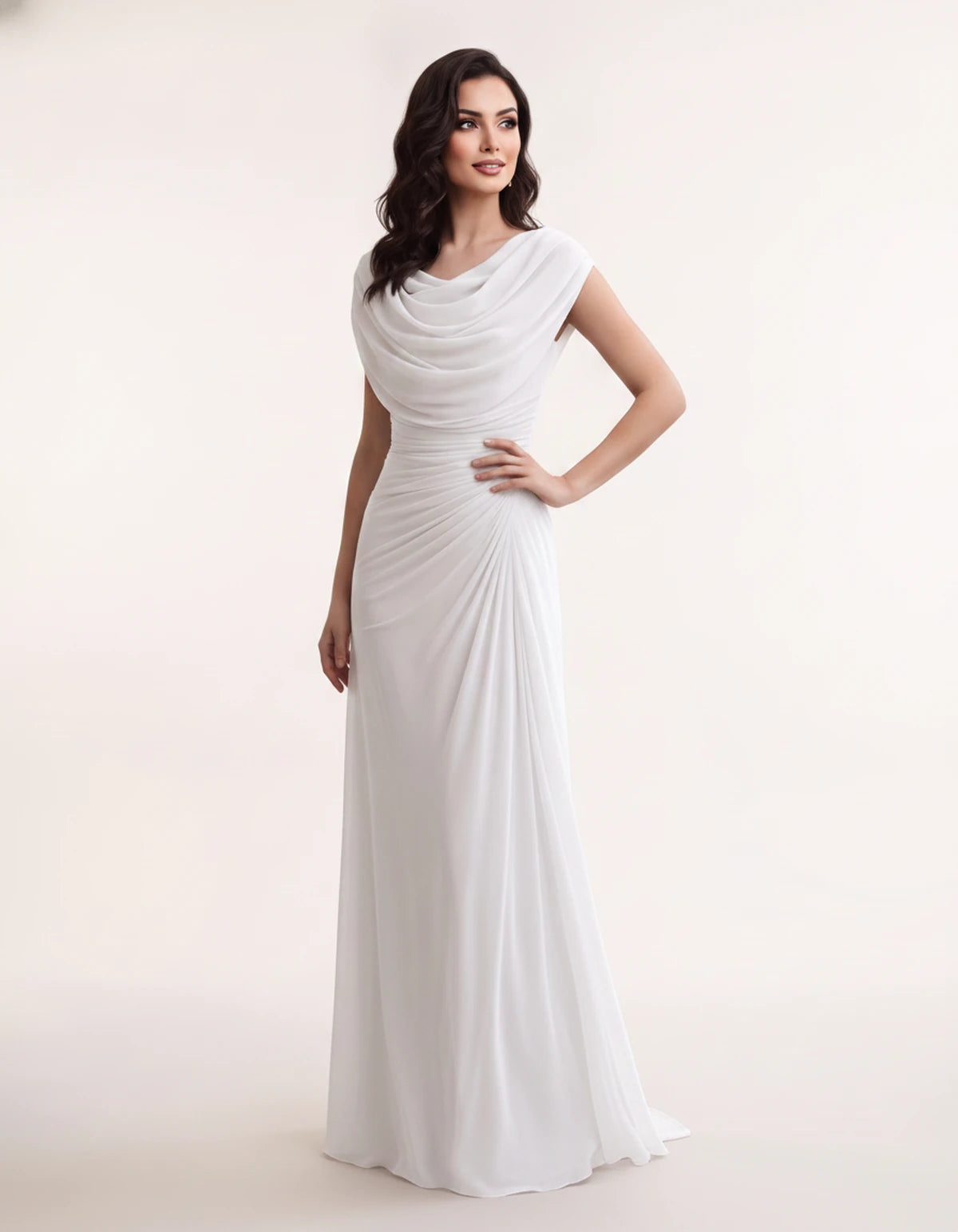 Cerelia Maxi Dresses — White | SKU: RB-185c20-white-XS,RB-185c20-white-S,RB-185c20-white-M,RB-185c20-white-L,RB-185c20-white-XL,RB-185c20-white-2XL