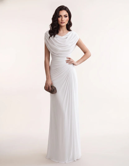 Cerelia Maxi Dresses — White | SKU: RB-185c20-white-XS,RB-185c20-white-S,RB-185c20-white-M,RB-185c20-white-L,RB-185c20-white-XL,RB-185c20-white-2XL