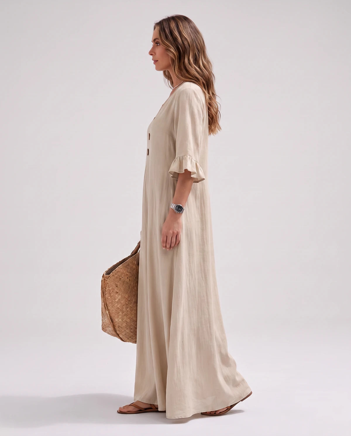 Cerise Maxi Dresses — CX2616 Khaki | SKU: RB-4c5291-cx261600-XS,RB-4c5291-cx261600-S,RB-4c5291-cx261600-M,RB-4c5291-cx261600-L,RB-4c5291-cx261600-XL,RB-4c5291-cx261600-2XL