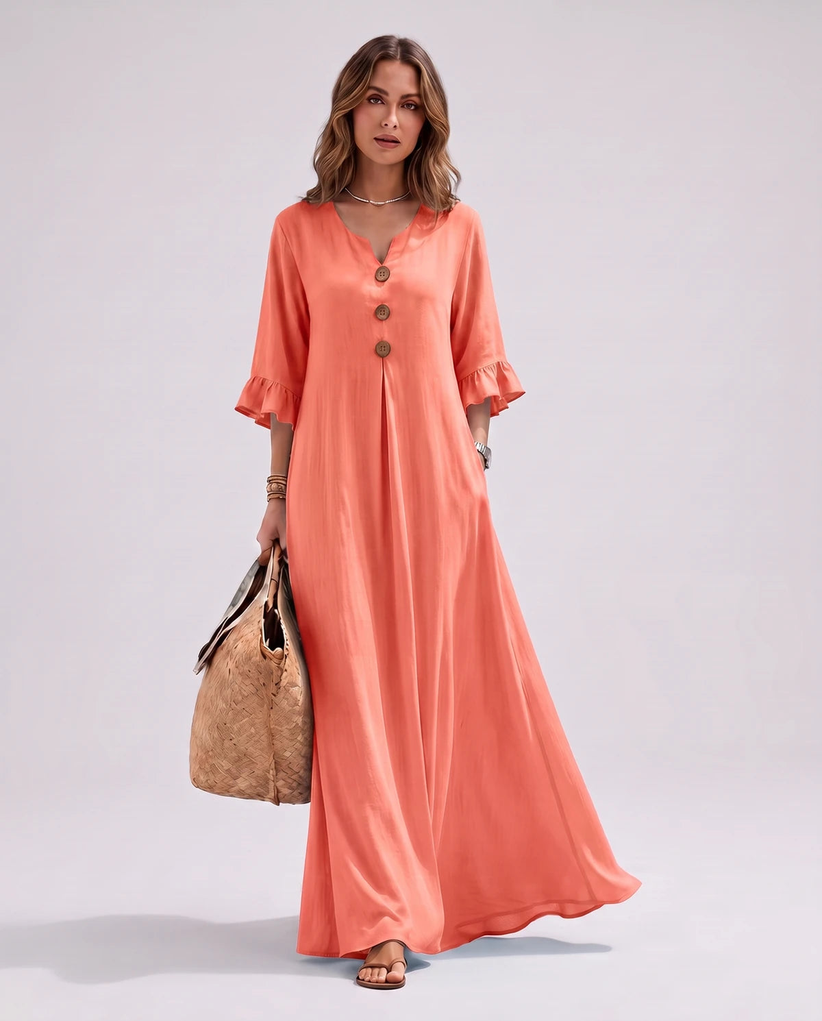 Cerise Maxi Dresses — CX2616 Orange