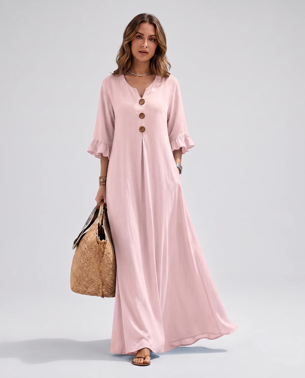 Cerise Maxi Dresses — CX2616 Pink