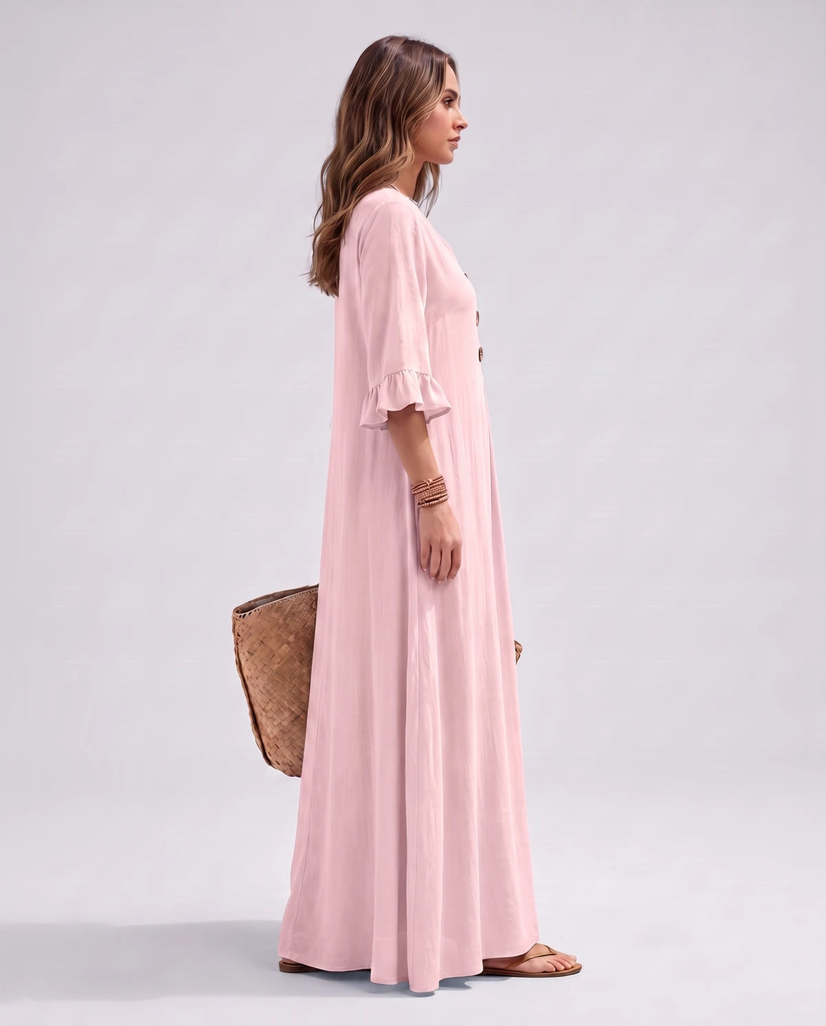 Cerise Maxi Dresses — CX2616 Pink | SKU: RB-4c5291-cx2616fe-XS,RB-4c5291-cx2616fe-S,RB-4c5291-cx2616fe-M,RB-4c5291-cx2616fe-L,RB-4c5291-cx2616fe-XL,RB-4c5291-cx2616fe-2XL
