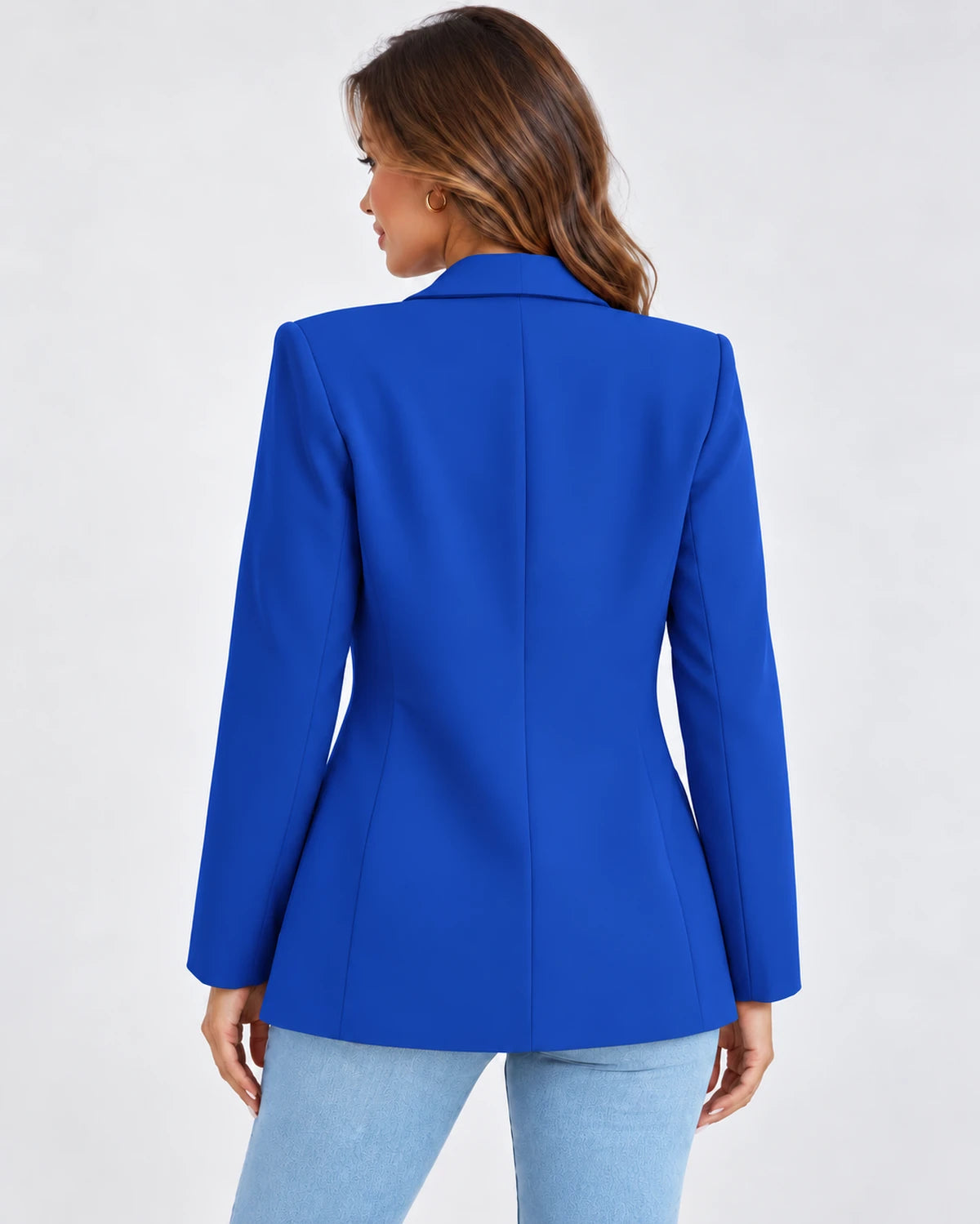 Chandelle Blazer — Blue | SKU: RB-be390a-blue-XS,RB-be390a-blue-S,RB-be390a-blue-M,RB-be390a-blue-L,RB-be390a-blue-XL,RB-be390a-blue-2XL