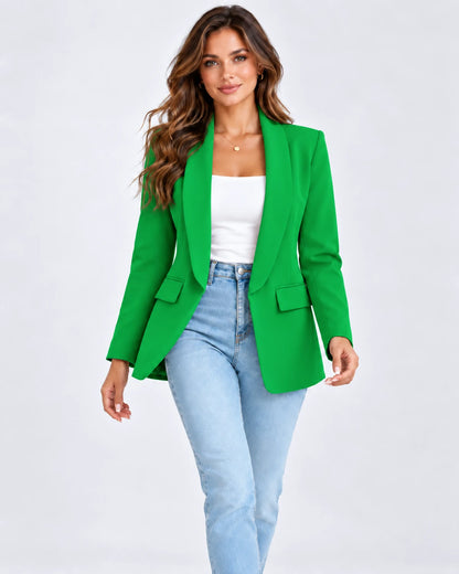 Chandelle Blazer — Green | SKU: RB-be390a-green-XS,RB-be390a-green-S,RB-be390a-green-M,RB-be390a-green-L,RB-be390a-green-XL,RB-be390a-green-2XL