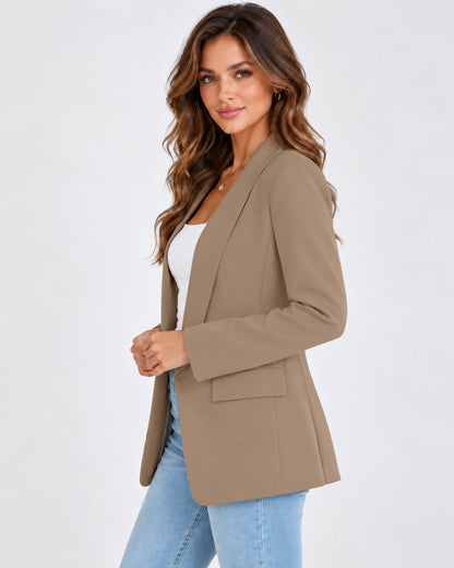Chandelle Blazer — Light Brown | SKU: RB-be390a-lightb1e-XS,RB-be390a-lightb1e-S,RB-be390a-lightb1e-M,RB-be390a-lightb1e-L,RB-be390a-lightb1e-XL,RB-be390a-lightb1e-2XL