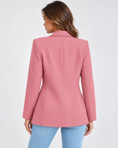 Chandelle Blazer — Pink | SKU: RB-be390a-pink-XS,RB-be390a-pink-S,RB-be390a-pink-M,RB-be390a-pink-L,RB-be390a-pink-XL,RB-be390a-pink-2XL