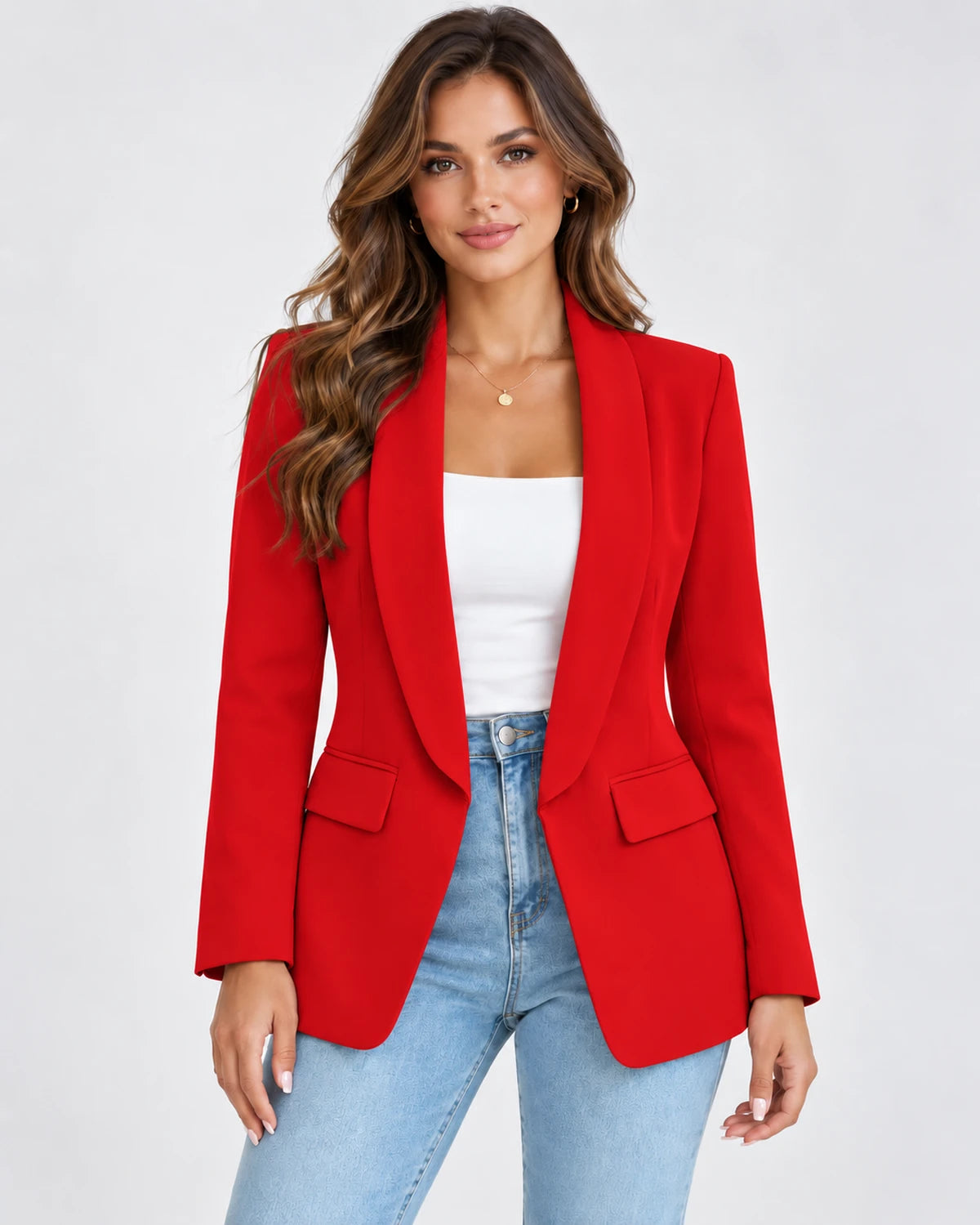 Chandelle Blazer — Red