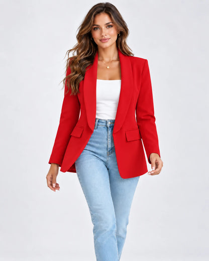 Chandelle Blazer — Red | SKU: RB-be390a-red-XS,RB-be390a-red-S,RB-be390a-red-M,RB-be390a-red-L,RB-be390a-red-XL,RB-be390a-red-2XL