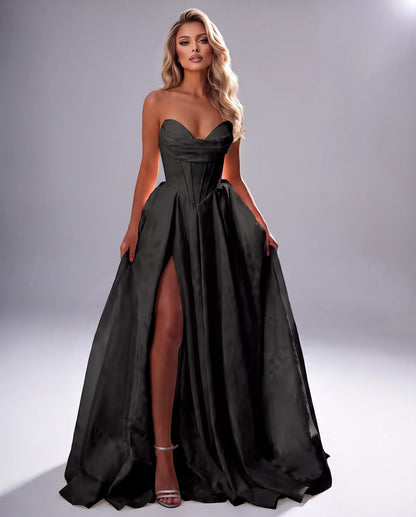 Chantilly Maxi Dresses — Black