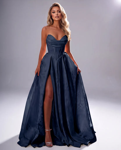 Chantilly Maxi Dresses — Navy