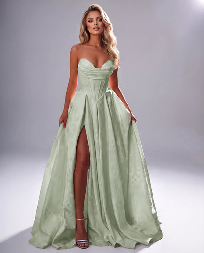 Chantilly Maxi Dresses — Sage