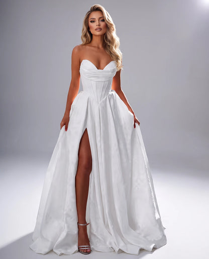 Chantilly Maxi Dresses — White