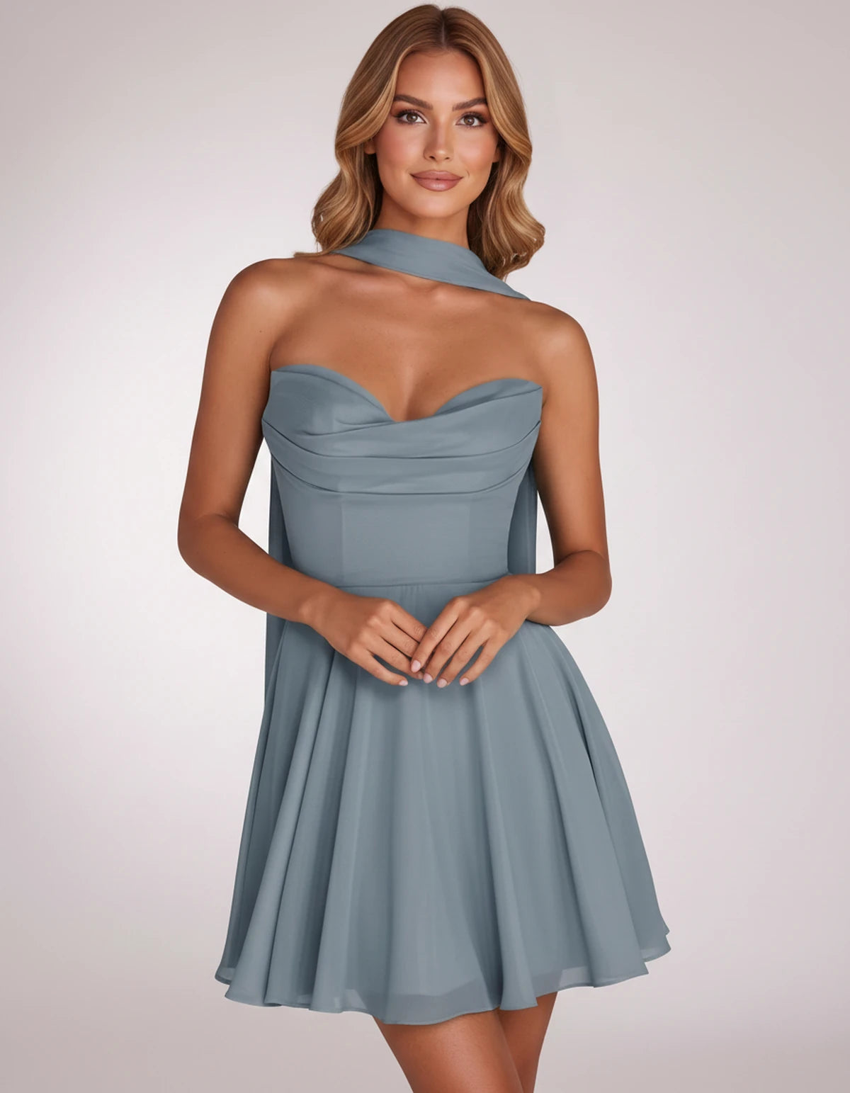 Charlise Mini Dresses — Dusty Blue | SKU: RB-689848-dustyb76-2,RB-689848-dustyb76-4,RB-689848-dustyb76-6,RB-689848-dustyb76-8,RB-689848-dustyb76-10,RB-689848-dustyb76-12,RB-689848-dustyb76-14,RB-689848-dustyb76-16,RB-689848-dustyb76-16W,RB-689848-dustyb76-18W,RB-689848-dustyb76-20W,RB-689848-dustyb76-22W