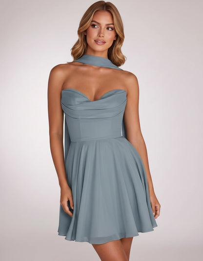 Charlise Mini Dresses — Dusty Blue | SKU: RB-689848-dustyb76-2,RB-689848-dustyb76-4,RB-689848-dustyb76-6,RB-689848-dustyb76-8,RB-689848-dustyb76-10,RB-689848-dustyb76-12,RB-689848-dustyb76-14,RB-689848-dustyb76-16,RB-689848-dustyb76-16W,RB-689848-dustyb76-18W,RB-689848-dustyb76-20W,RB-689848-dustyb76-22W
