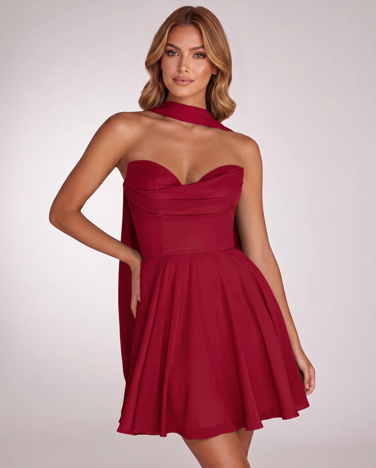 Charlise Mini Dresses — Red