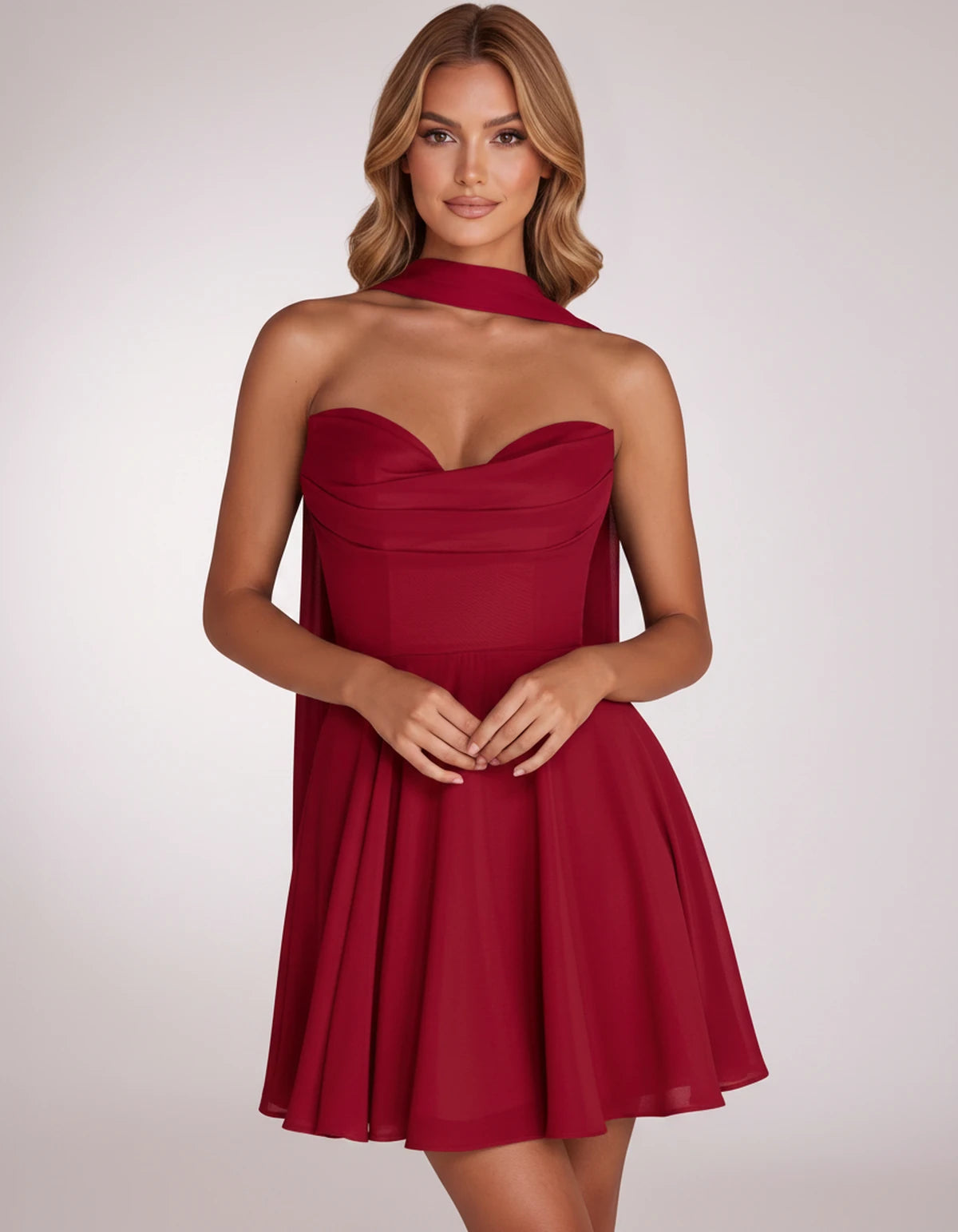 Charlise Mini Dresses — Red | SKU: RB-689848-red-2,RB-689848-red-4,RB-689848-red-6,RB-689848-red-8,RB-689848-red-10,RB-689848-red-12,RB-689848-red-14,RB-689848-red-16,RB-689848-red-16W,RB-689848-red-18W,RB-689848-red-20W,RB-689848-red-22W