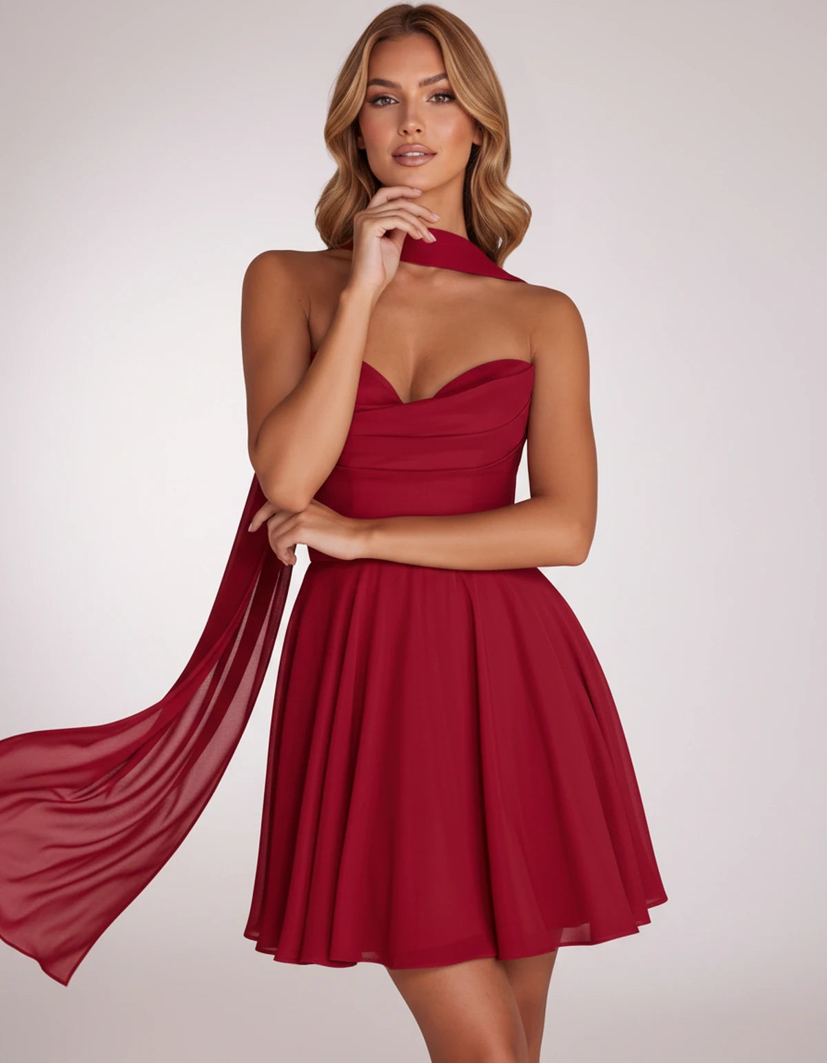 Charlise Mini Dresses — Red | SKU: RB-689848-red-2,RB-689848-red-4,RB-689848-red-6,RB-689848-red-8,RB-689848-red-10,RB-689848-red-12,RB-689848-red-14,RB-689848-red-16,RB-689848-red-16W,RB-689848-red-18W,RB-689848-red-20W,RB-689848-red-22W