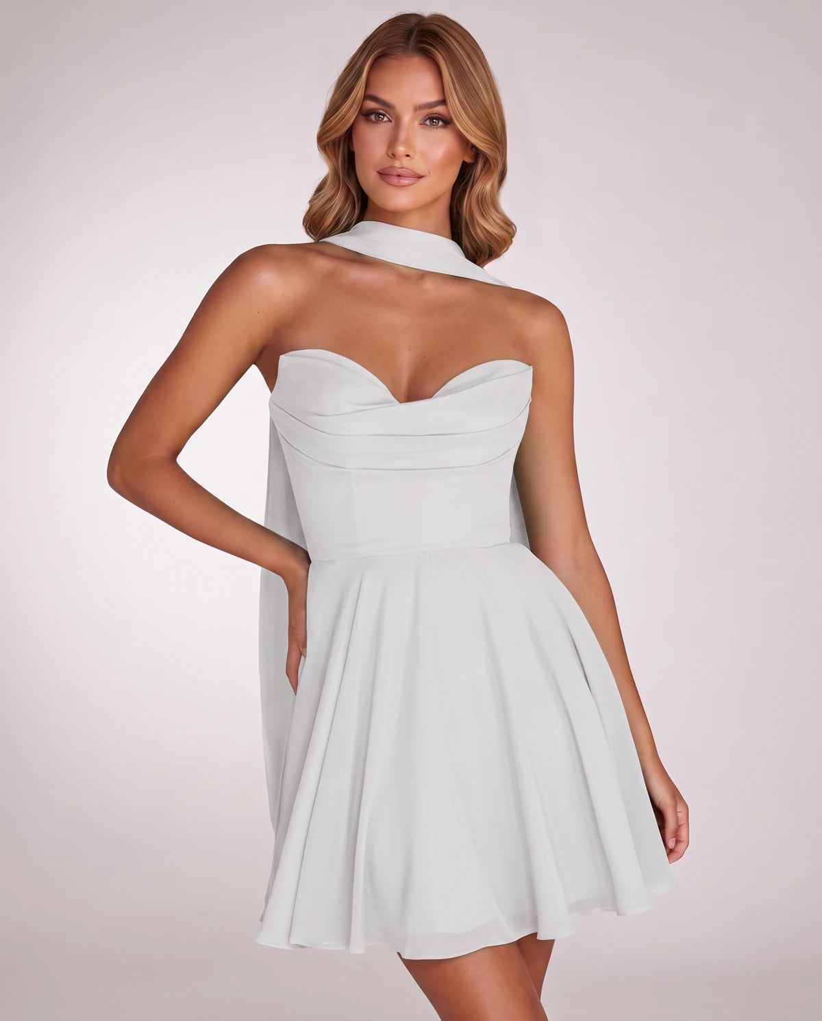 Charlise Mini Dresses — White