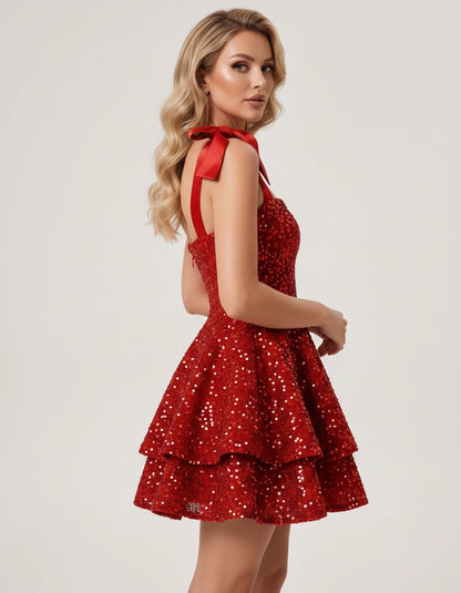 Charmaine Mini Dress — Red | SKU: SD-10899-red-2,SD-10899-red-4,SD-10899-red-6,SD-10899-red-8,SD-10899-red-10,SD-10899-red-12,SD-10899-red-14,SD-10899-red-16,SD-10899-red-16W,SD-10899-red-18W,SD-10899-red-20W,SD-10899-red-22W
