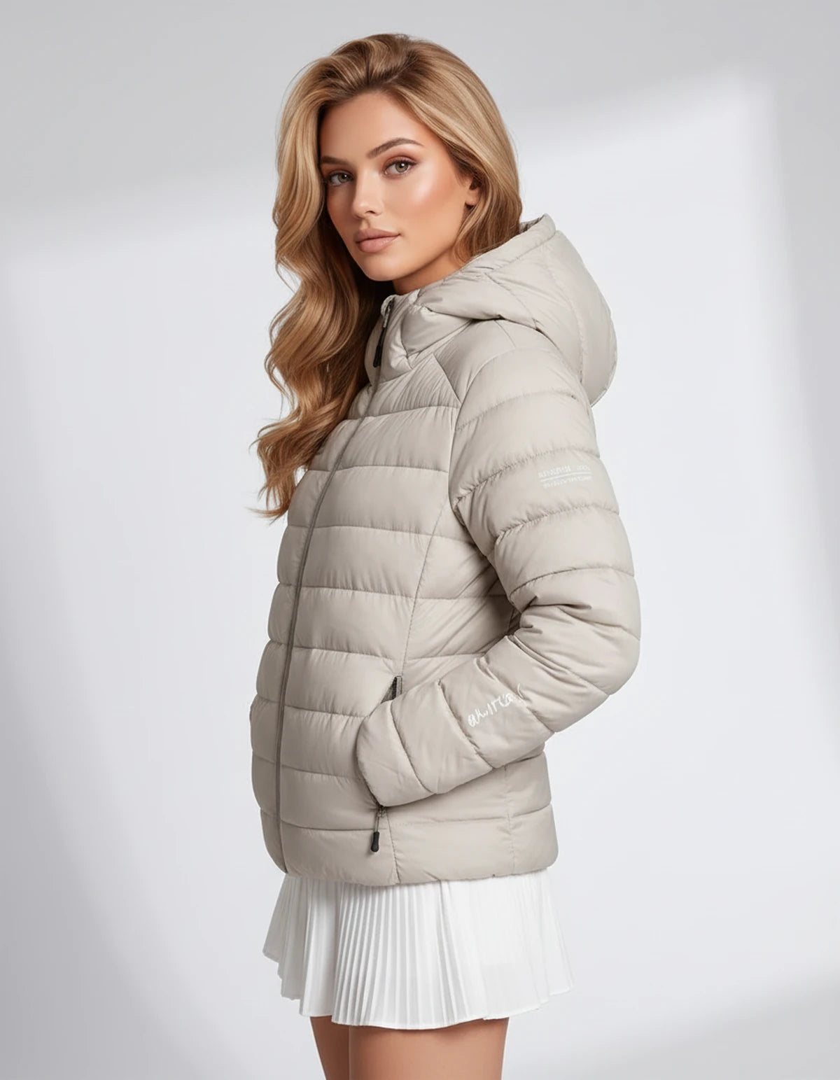 Charmelle Jackets — Beige gray | SKU: RB-939825-beigeg6e-XS,RB-939825-beigeg6e-S,RB-939825-beigeg6e-M,RB-939825-beigeg6e-L,RB-939825-beigeg6e-XL,RB-939825-beigeg6e-2XL