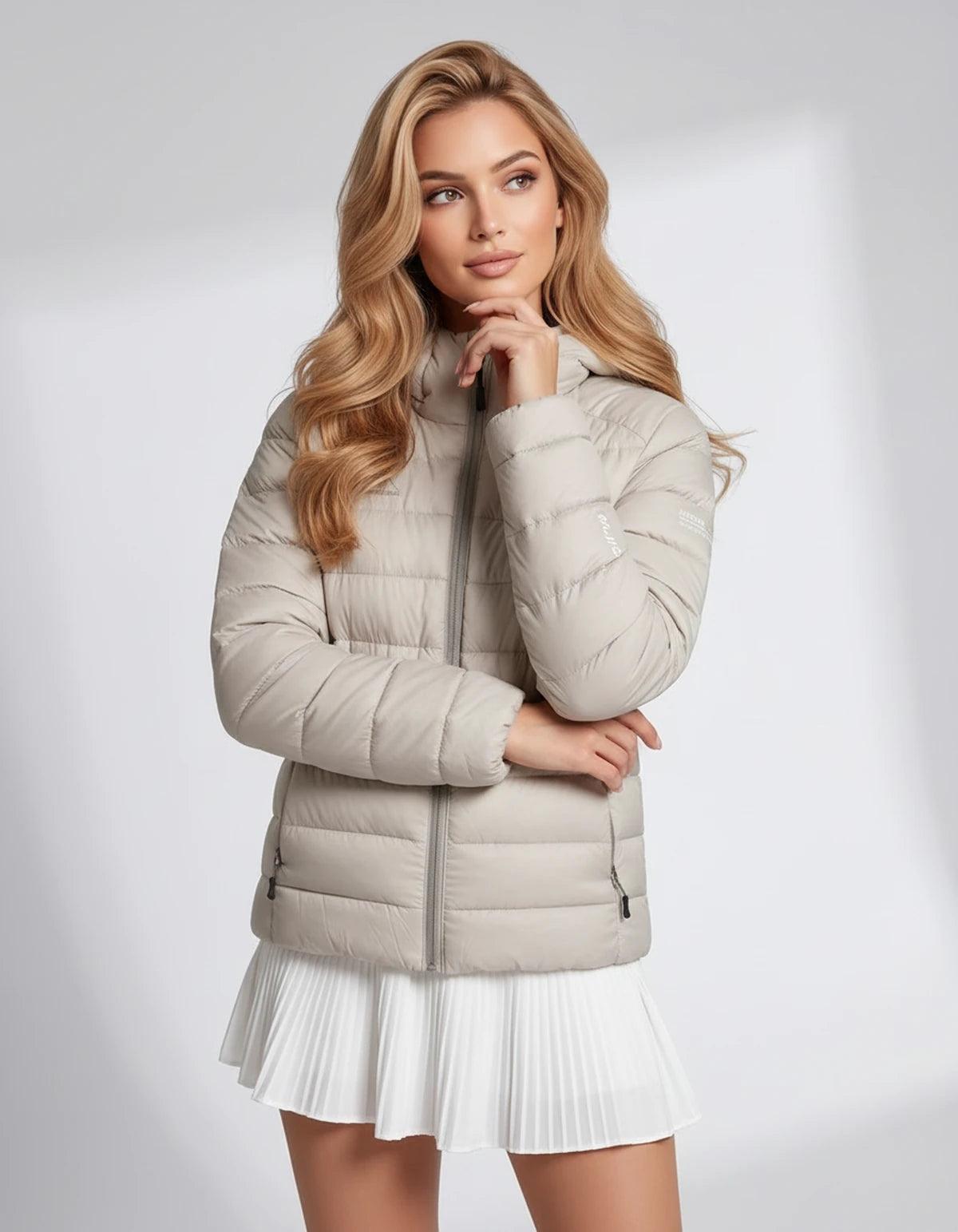 Charmelle Jackets — Beige gray | SKU: RB-939825-beigeg6e-XS,RB-939825-beigeg6e-S,RB-939825-beigeg6e-M,RB-939825-beigeg6e-L,RB-939825-beigeg6e-XL,RB-939825-beigeg6e-2XL