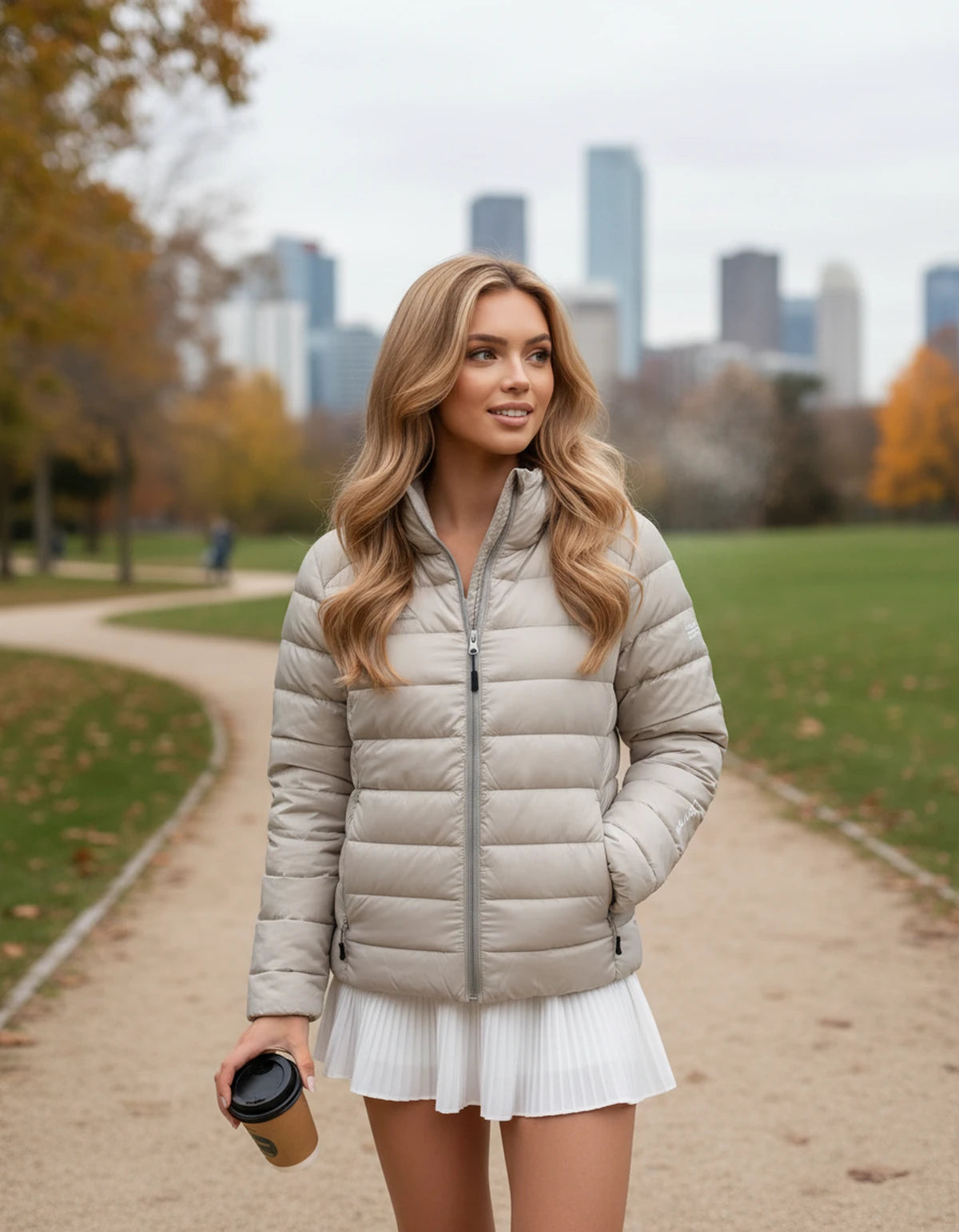 Charmelle Jackets — Beige gray | SKU: RB-939825-beigeg6e-XS,RB-939825-beigeg6e-S,RB-939825-beigeg6e-M,RB-939825-beigeg6e-L,RB-939825-beigeg6e-XL,RB-939825-beigeg6e-2XL