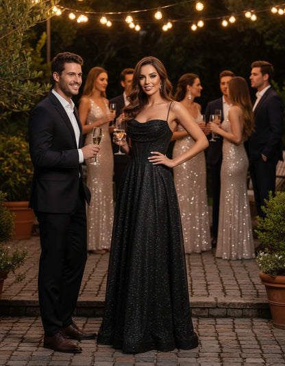 Chiara Maxi Dress — Black | SKU: SD-83957-black-2,SD-83957-black-4,SD-83957-black-6,SD-83957-black-8,SD-83957-black-10,SD-83957-black-12,SD-83957-black-14,SD-83957-black-16,SD-83957-black-16W,SD-83957-black-18W,SD-83957-black-20W,SD-83957-black-22W