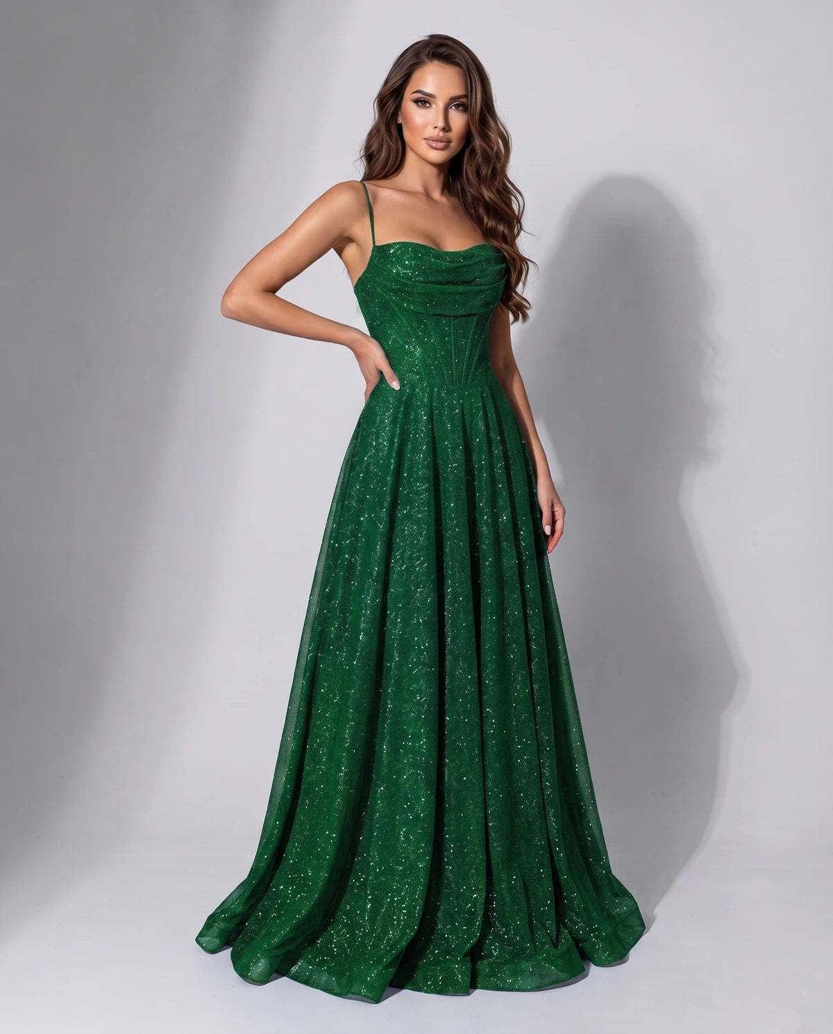 Chiara Maxi Dress — Emerald