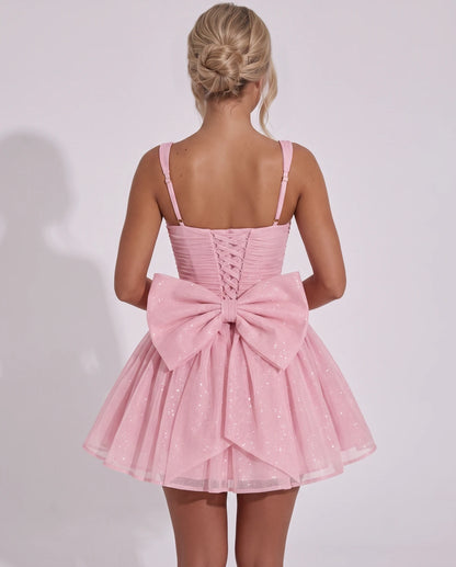 Citrine Mini Dress — Pink | SKU: SD-67573-pink-2,SD-67573-pink-4,SD-67573-pink-6,SD-67573-pink-8,SD-67573-pink-10,SD-67573-pink-12,SD-67573-pink-14,SD-67573-pink-16,SD-67573-pink-16W,SD-67573-pink-18W,SD-67573-pink-20W,SD-67573-pink-22W