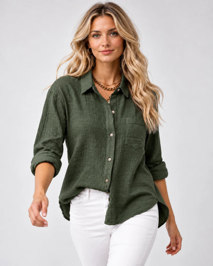 Clarenza Tops — Army green | SKU: RB-81093e-armygre1-XS,RB-81093e-armygre1-S,RB-81093e-armygre1-M,RB-81093e-armygre1-L,RB-81093e-armygre1-XL,RB-81093e-armygre1-2XL