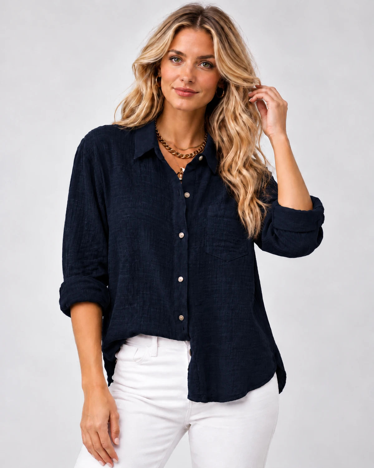 Clarenza Tops — Navy | SKU: RB-81093e-navy-XS,RB-81093e-navy-S,RB-81093e-navy-M,RB-81093e-navy-L,RB-81093e-navy-XL,RB-81093e-navy-2XL