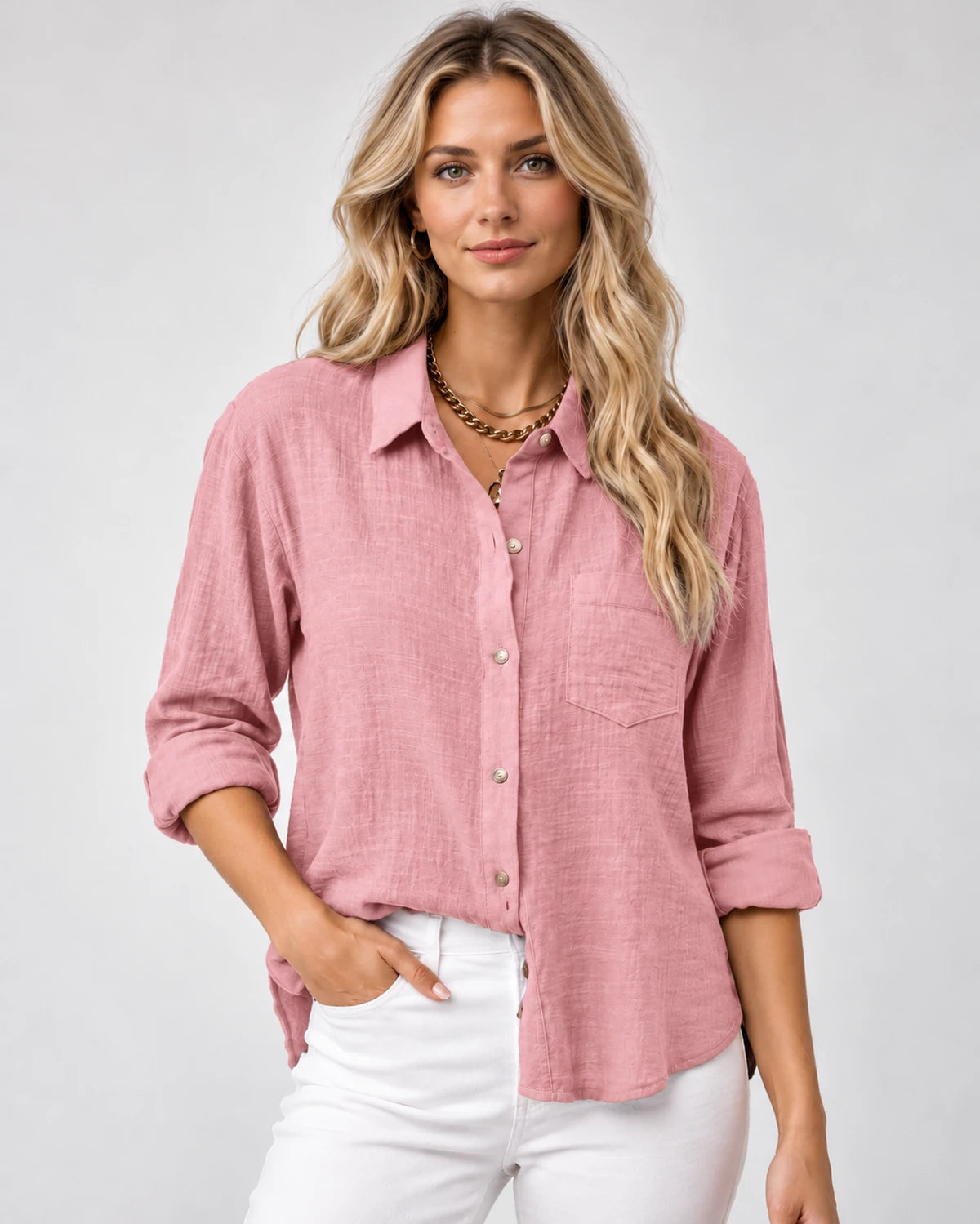 Clarenza Tops — Pink