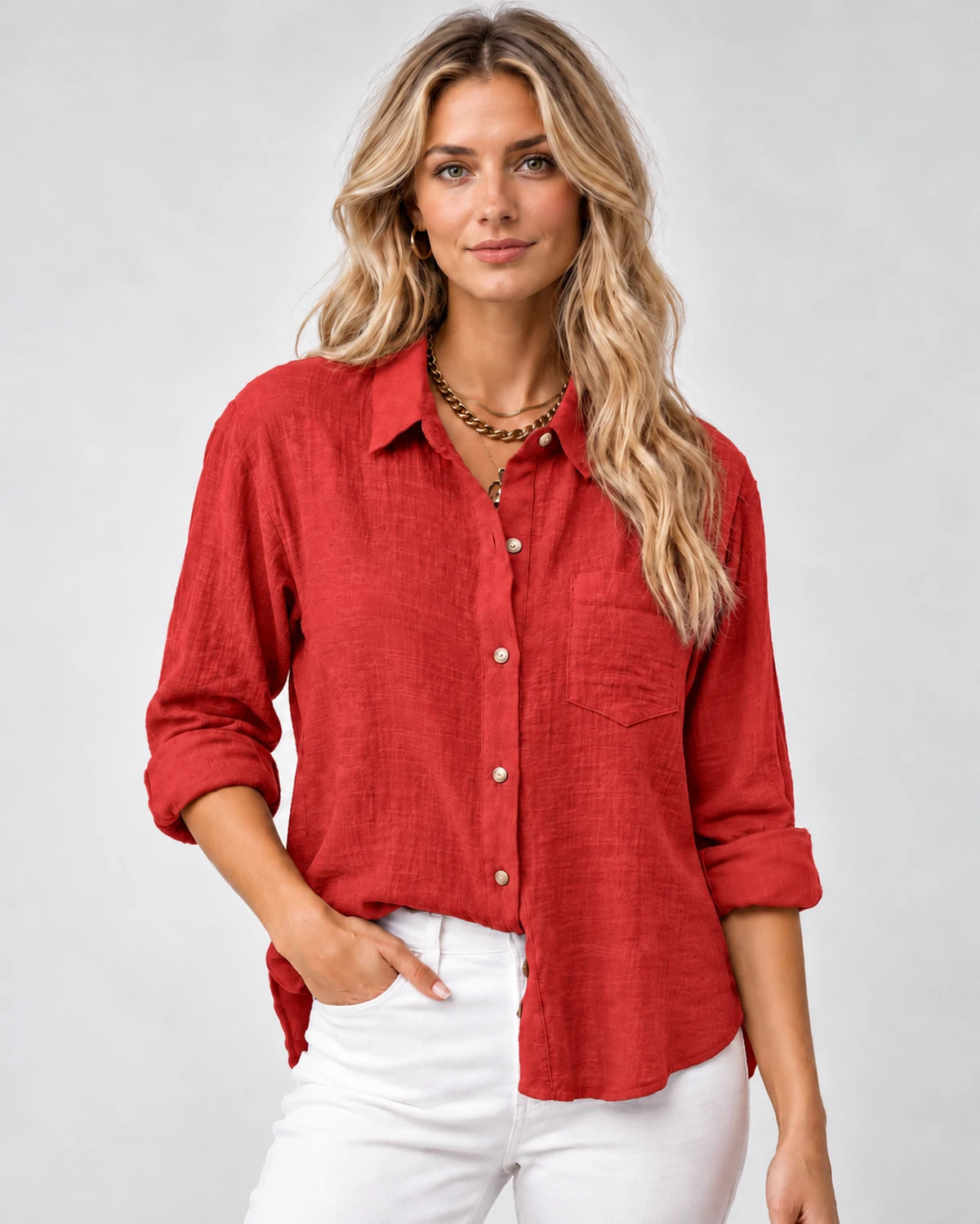 Clarenza Tops — Red