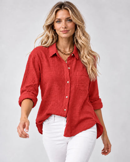Clarenza Tops — Red | SKU: RB-81093e-red-XS,RB-81093e-red-S,RB-81093e-red-M,RB-81093e-red-L,RB-81093e-red-XL,RB-81093e-red-2XL