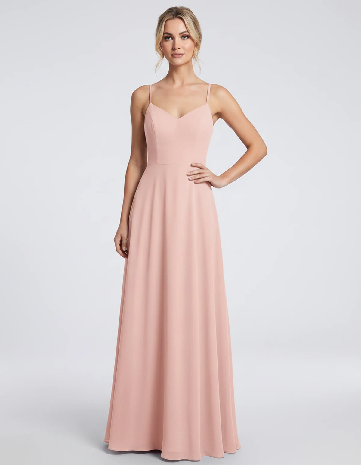 Clarisse Maxi Dress — Pink | SKU: SD-08901-pink-2,SD-08901-pink-4,SD-08901-pink-6,SD-08901-pink-8,SD-08901-pink-10,SD-08901-pink-12,SD-08901-pink-14,SD-08901-pink-16,SD-08901-pink-16W,SD-08901-pink-18W,SD-08901-pink-20W,SD-08901-pink-22W