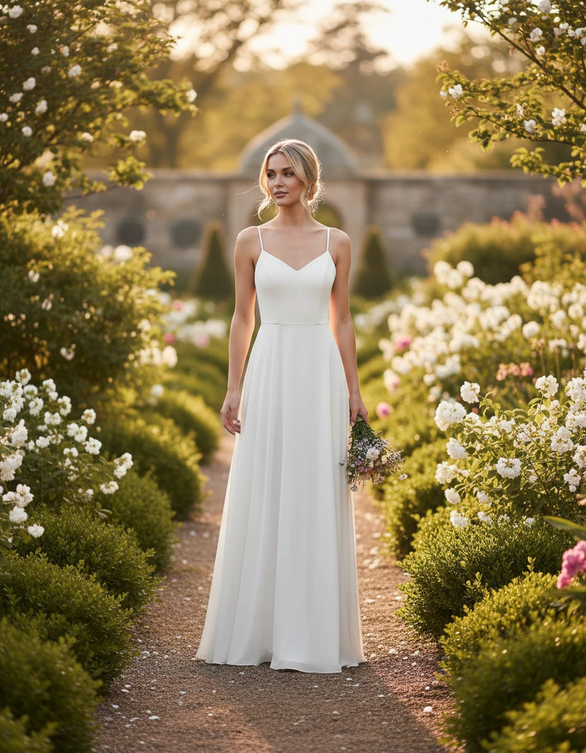 Clarisse Maxi Dress — White | SKU: SD-08901-white-2,SD-08901-white-4,SD-08901-white-6,SD-08901-white-8,SD-08901-white-10,SD-08901-white-12,SD-08901-white-14,SD-08901-white-16,SD-08901-white-16W,SD-08901-white-18W,SD-08901-white-20W,SD-08901-white-22W