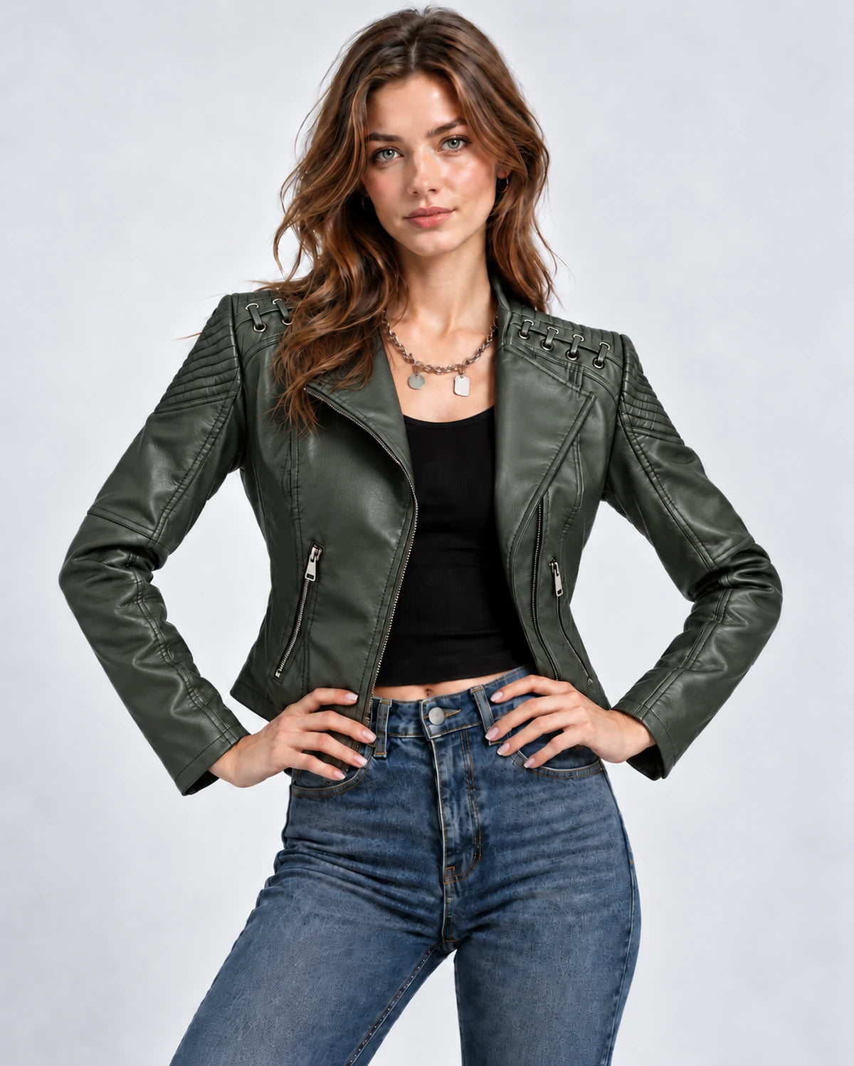 Clematisse Jackets — Army Green | SKU: RB-f18ce5-armygre1-XS,RB-f18ce5-armygre1-S,RB-f18ce5-armygre1-M,RB-f18ce5-armygre1-L,RB-f18ce5-armygre1-XL,RB-f18ce5-armygre1-2XL